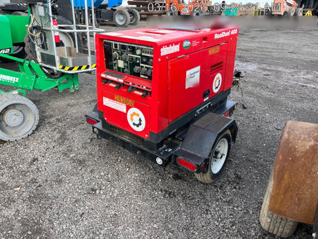 2022 Shindaiwa DGW400MDL Kubota D902 Engine, 23 HP, Dual Op Welder, Wire, Arc, Droop Stick, Tig, and CC Stick Functionality, Simulphase, 3 Phase and 1 Phase Gen Output, Single Axle NB Trlr, Slr Trckl Chrg 12V 12W, Fire Ext