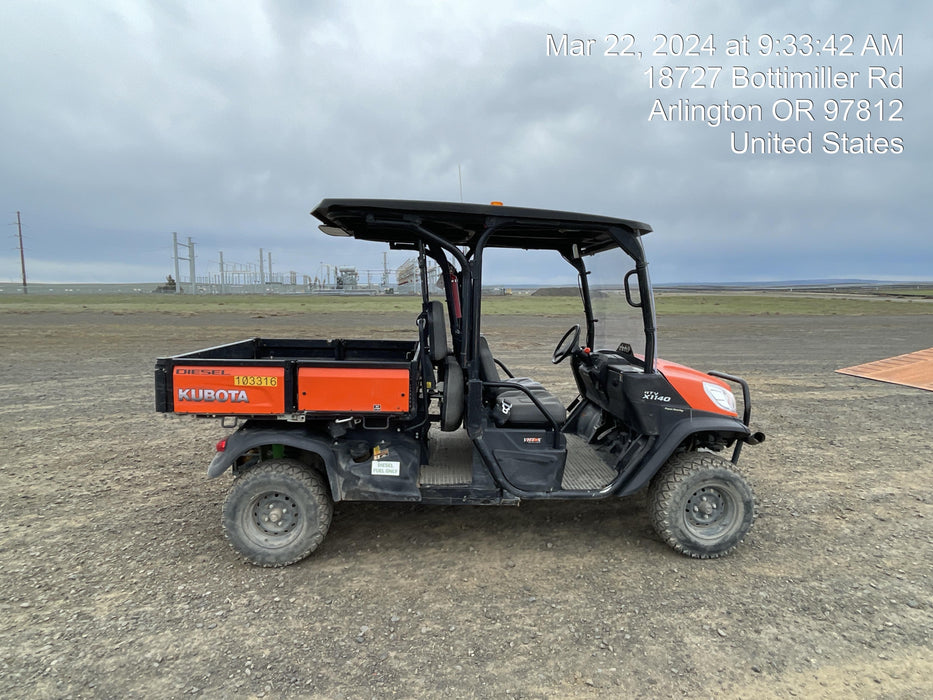 2020 Kubota RTV-X1140W-H 4WD utility cart -LED strobe -Windshield tempered glass -Plastic canopy -Wire harness kit -Backup alarm