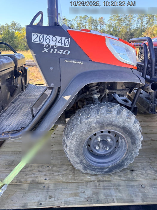 2022 Kubota RTV-X1140W-H Plastic Canopy, Windshield Acrylic Clear, LED Strobe Light, Wire Harness Kit, Back up Alarm