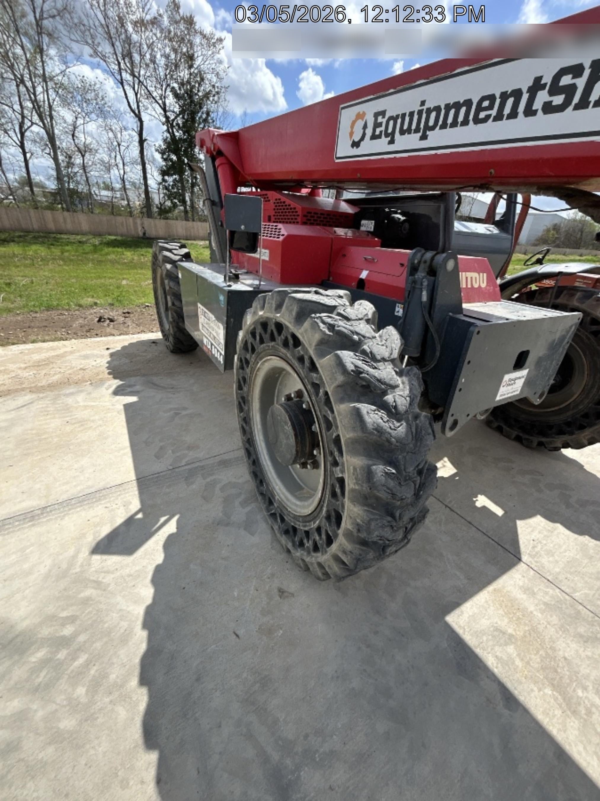 2018 Manitou MTA8044 MTA 8044 - 74 HP T4, Canopy, Worklights/Strobe, Beacon, 66" Carriage, 48" Forks, Solid Tires, Lift Hook, Aux Hydraulics