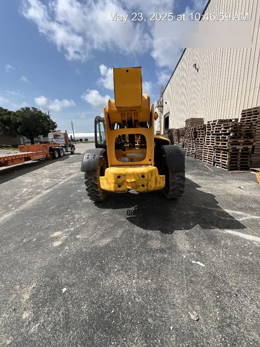 2019 JCB 510-56 74 HP w/Open ROPS, Beacon, Aux Hydraulics, Worklights, Solid Tires w/60" Carriage/Forks