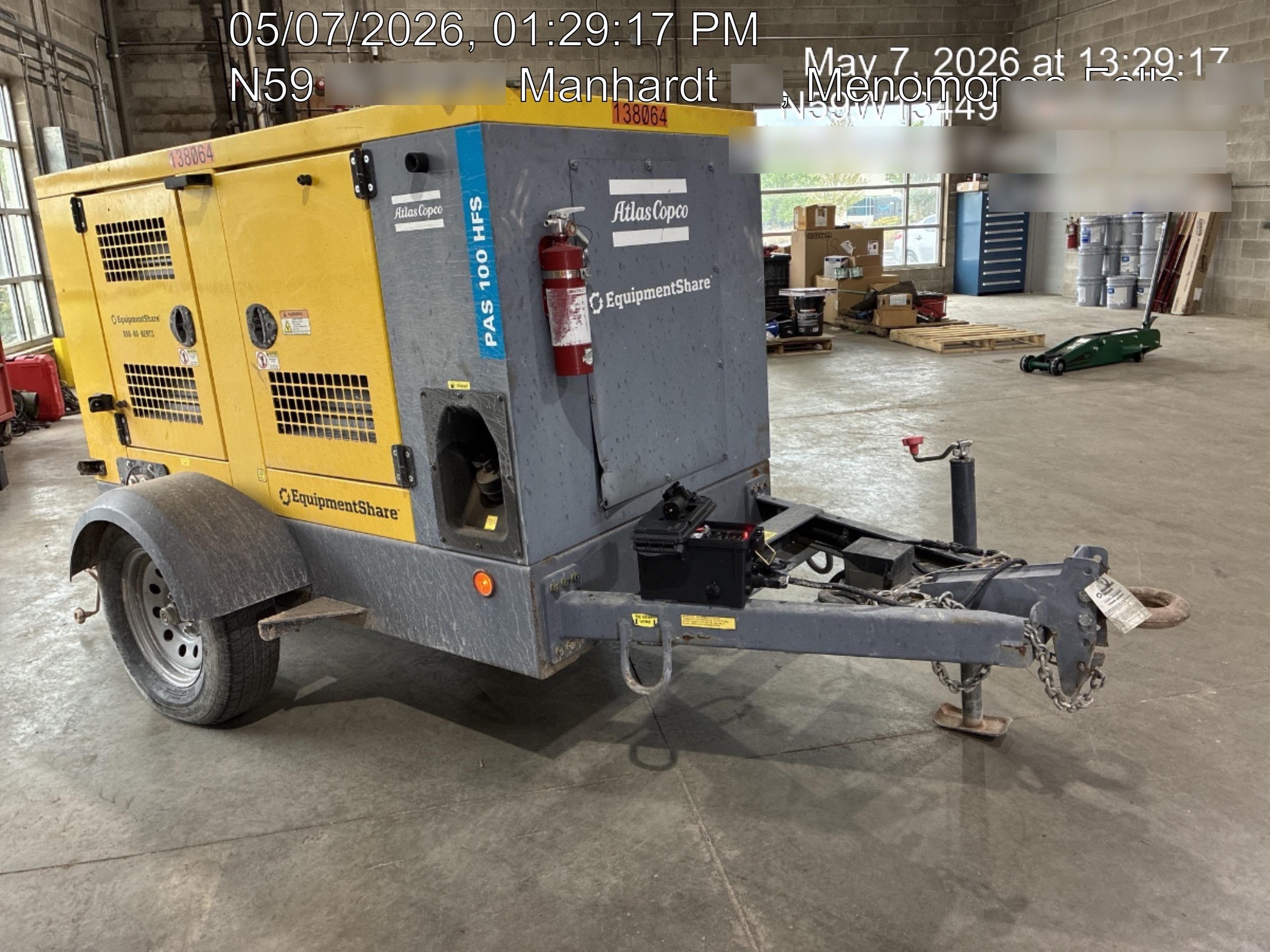 2021 ATLAS COPCO PAS 100 HF CS Enclosed