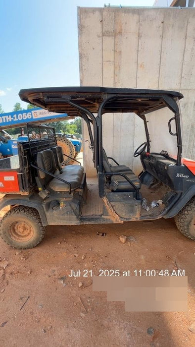 Kubota RTV-X1140W-H 4WD utility cart -LED strobe -Windshield tempered glass -Plastic canopy -Wire harness kit -Backup alarm