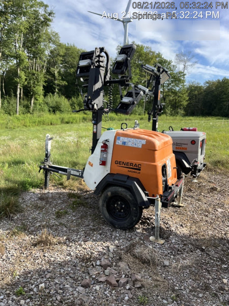 2023 Generac MLT2 Diesel, Flex Switch 120V Input, Powerzone Controller, 
(4) 320W LED Lights, 4kW Generator, 39.9 Gal Fuel Tank, 2" Ball, T3