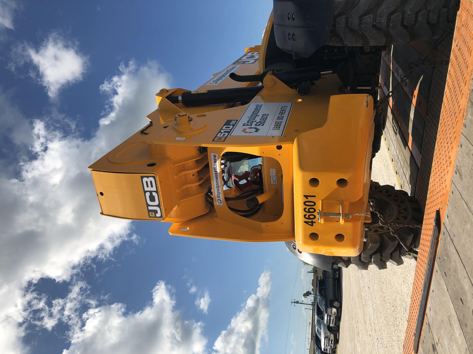2019 JCB 510-56 Enclosed Cab, 74 HP, Solid Tires, Worklights, Beacon, Aux Hydraulics, Lifting Eye w/66" Carriage/60" Forks