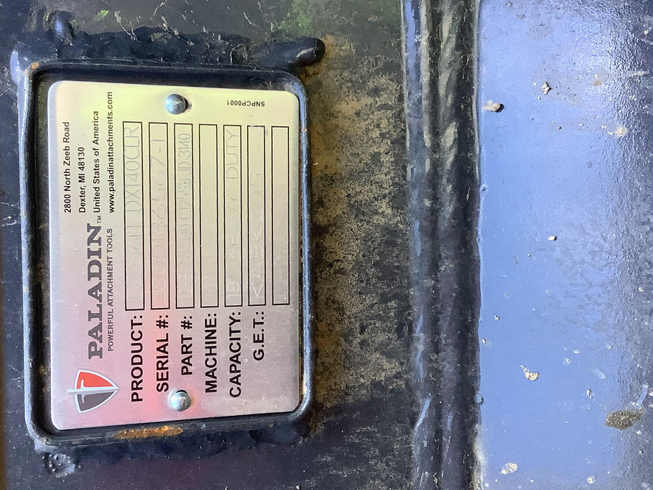 2020 PALADIN 18" Bucket, Mini Excavator - Paladin