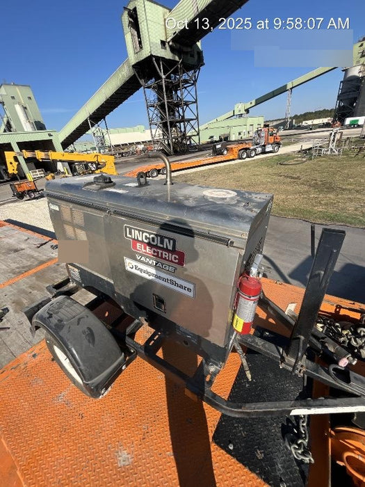 2019 Lincoln Electric Vantage 322 Welder Ready-Pak 3, Two wheel trailer, Fender and Light kit, Cable Rack