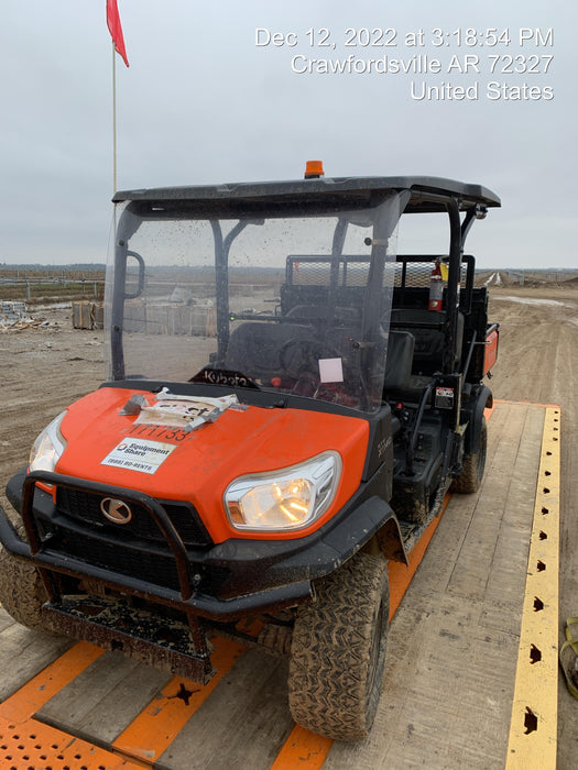 2021 Kubota RTV-X1140W-H Plastic Canopy, Windshield Acrylic Clear, LED Strobe Light, Wire Harness Kit, Back up Alarm