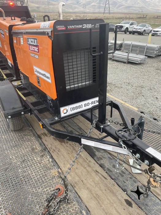 2022 Lincoln Electric Vantage 322 Trlr Mounted, Cable Rack, Light Kit, ES Decals