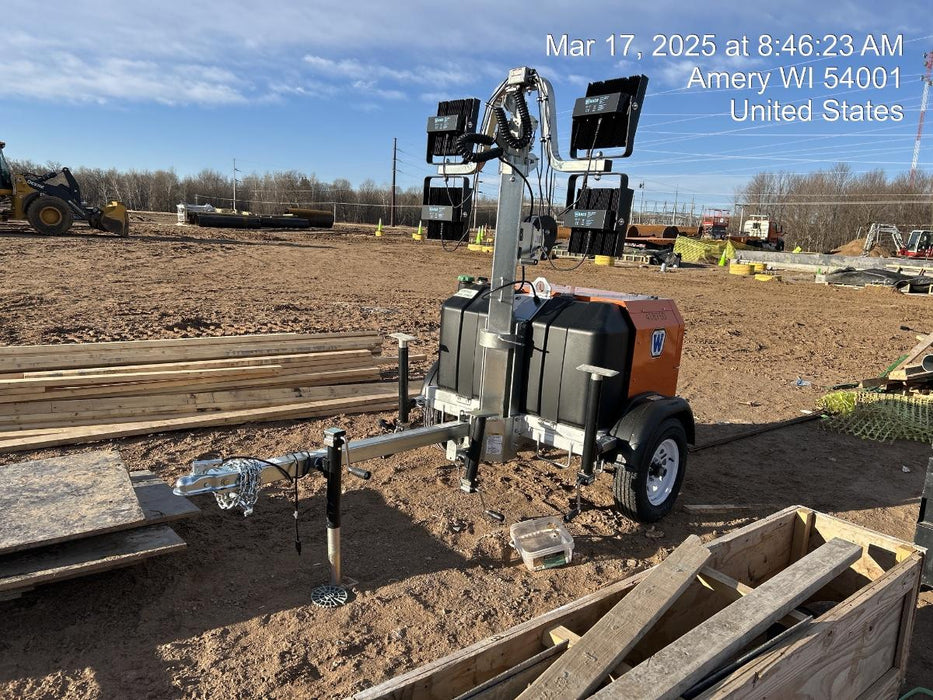 2024 Wanco WLTT-4MM4K Diesel, Deep Sea Controller, Shore Power Plug, Auto Start, (4) 350W LED Floodlights, 4kW Generator, 60 Gal Fuel Tank, 2" Ball, T3