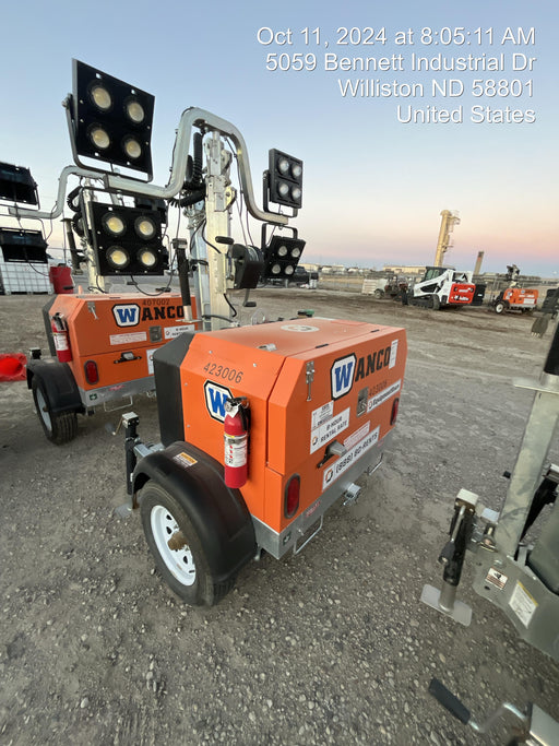 2024 Wanco WLTT-4MM4K Diesel, Deep Sea Controller, Shore Power Plug, Auto Start, (4) 350W LED Floodlights, 4kW Generator, 60 Gal Fuel Tank, 2" Ball, T3