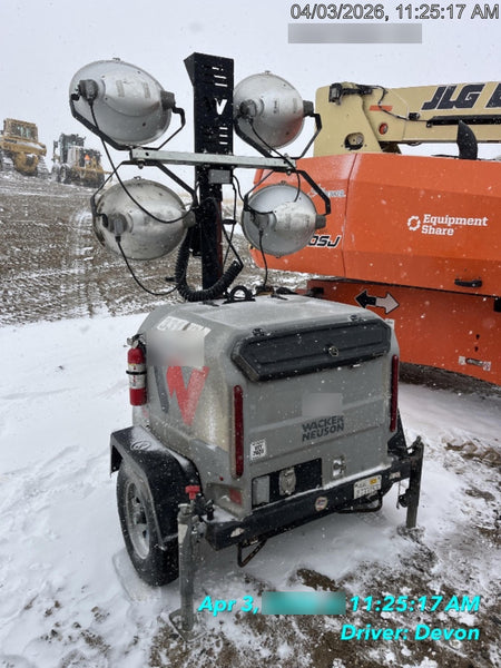 2019 Wacker Neuson LTV6L-MH Wacker Neuson LTV6L Mobile Light Tower w/Fuel Level Sensor Installed