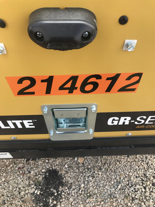 2022 Allmand NLV3GR (4) LED Light Fixture 350W, 23' Vertical Mast, 3kW Prime, Towable, Deep Sea L401, Leveling Jacks, Yanmar T4F 5.8hp