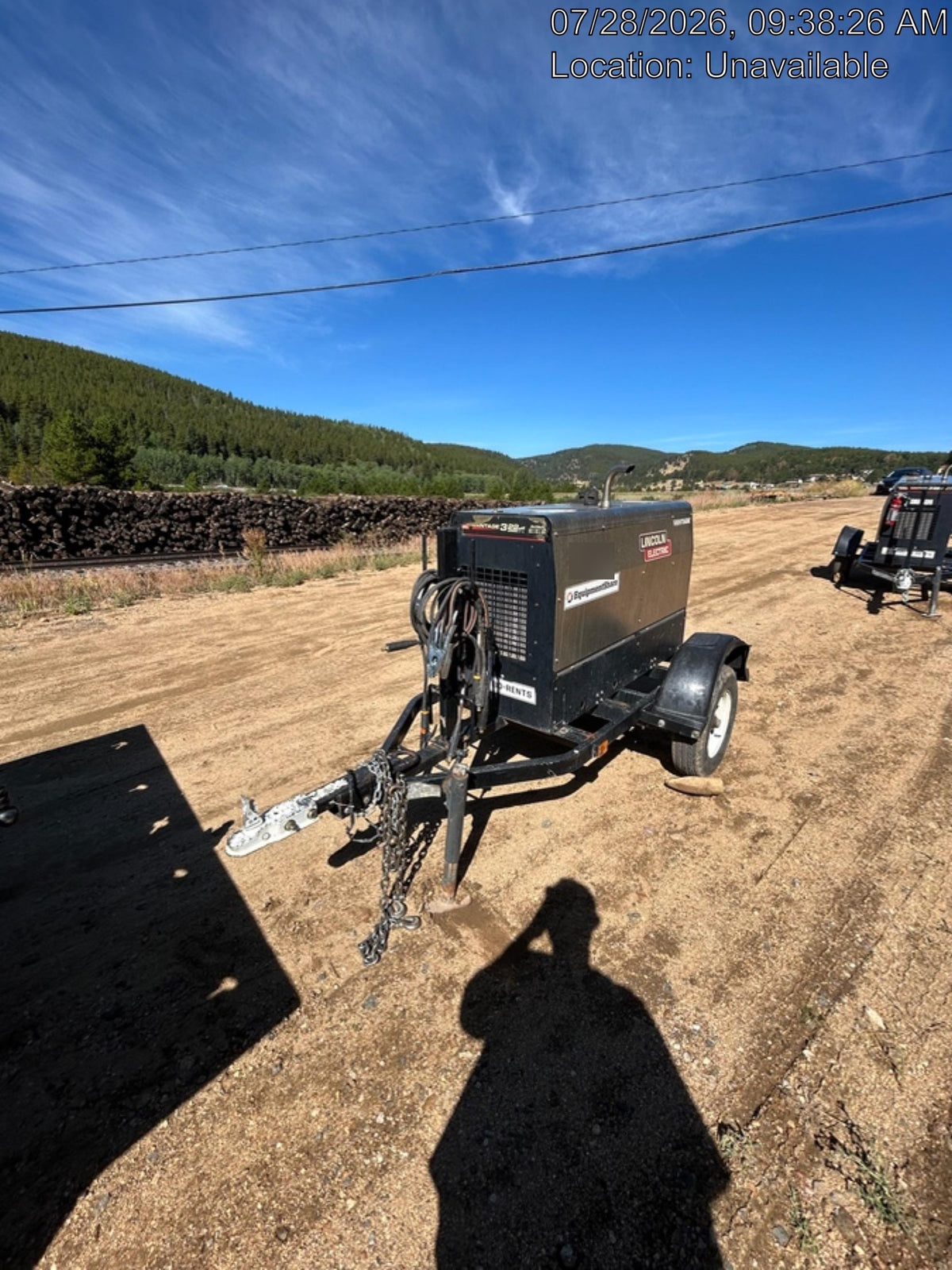 2019 Lincoln Electric Vantage 322 Ready-Pak 3, Two Wheel Trailer, Fender and Light Kit, Cable Rack