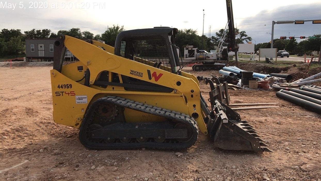 Wacker Neuson ST45 Gen II, Open Canopy, ISO, Bucket Leveling w/75" Tooth Bucket