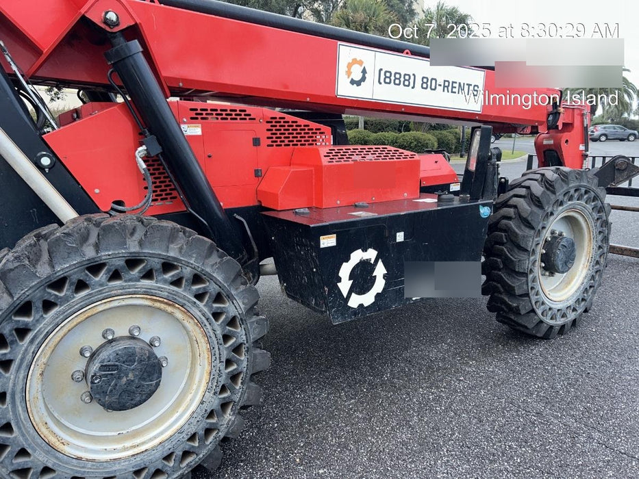2019 Manitou MTA10055 Canopy, 120 HP, Solid Tires, Work Lights, Lift Hook, Auxiliary Hydraulics 66" Carriage and 60" Forks