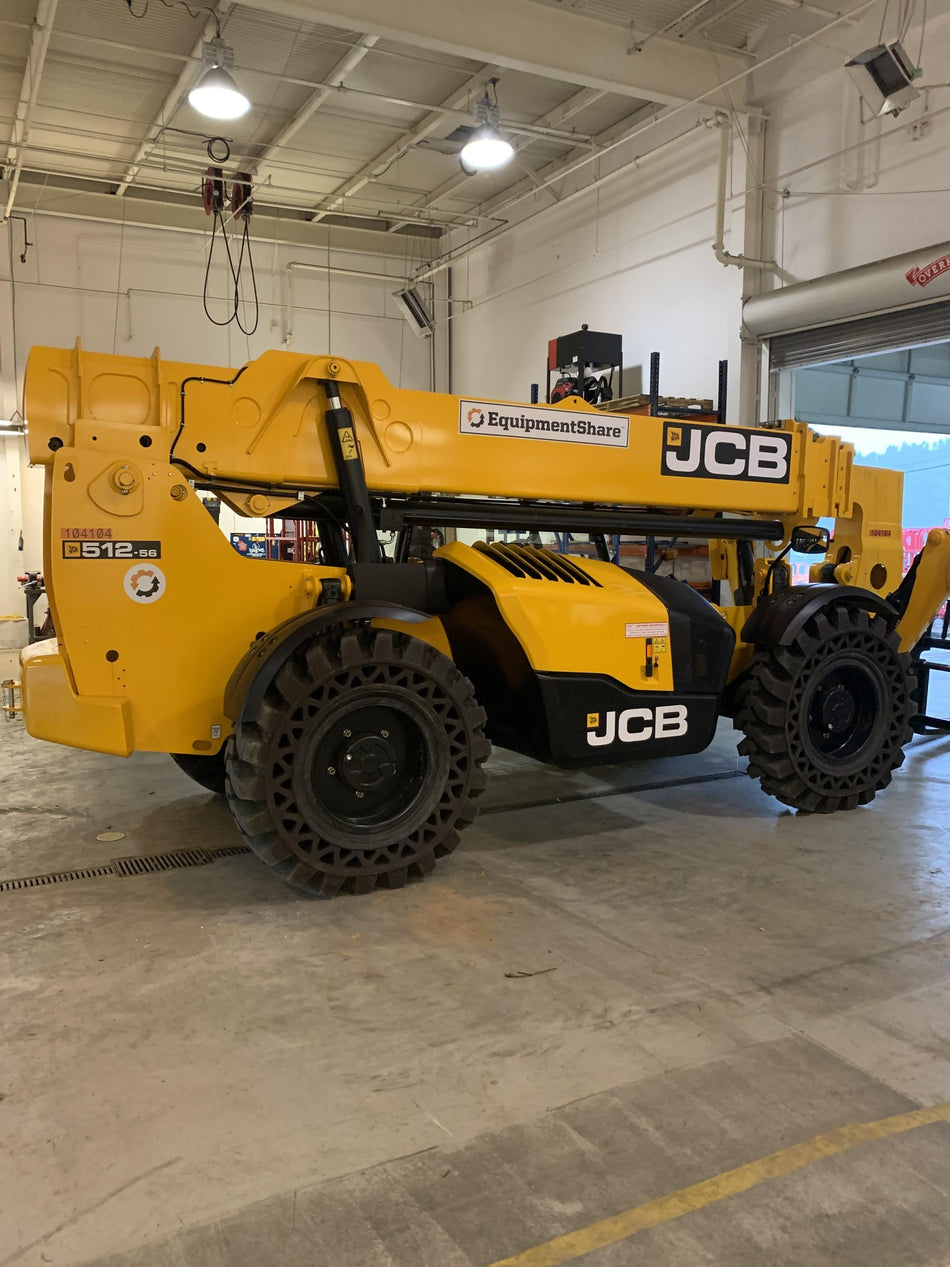 2020 JCB 512-56 Canopy, 74Hp, Solid Tires, Work Lights, Beacon, Aux Hydraulics, Back up Alarm, Lifting Eye, ES Decals
