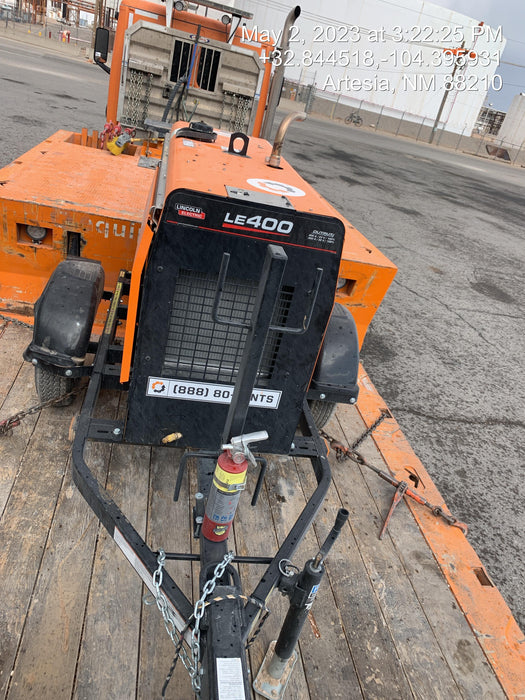 2022 Lincoln Electric LE400 Kubota V1505, Trlr, Cable Rack, Light Kit, ES Decals, T3