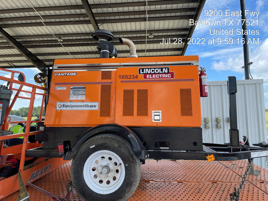 2021 Lincoln Electric Vantage 549X Ready Pak 3, ORANGE (includes trailer, cable rack, fender light kit)