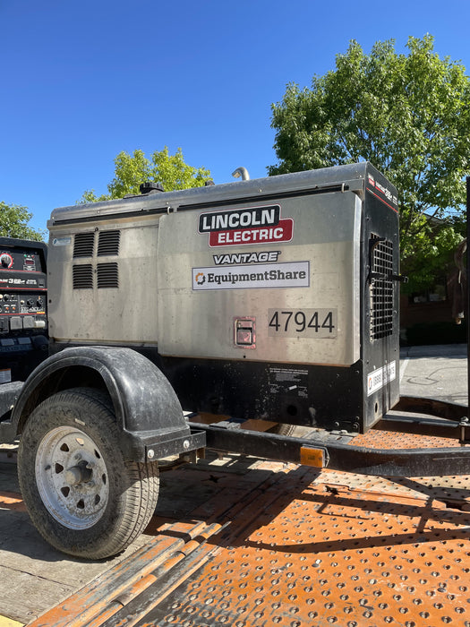 2019 Lincoln Electric Vantage 322 Ready-Pak 3, Two Wheel Trailer, Fender and Light Kit, Cable Rack
