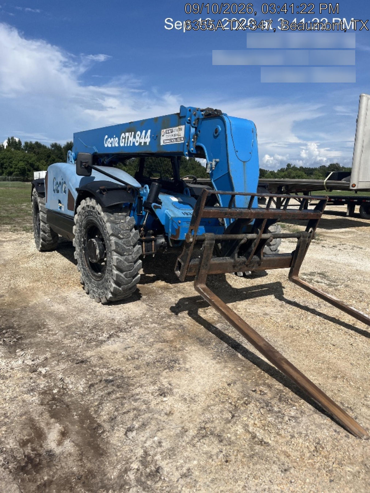 2018 Genie GTH-844 Genie GTH-844 w/ROPS, Work Lights, Solid Tires, RH Cab Mesh, Beacon, 60" Carriage and Forks