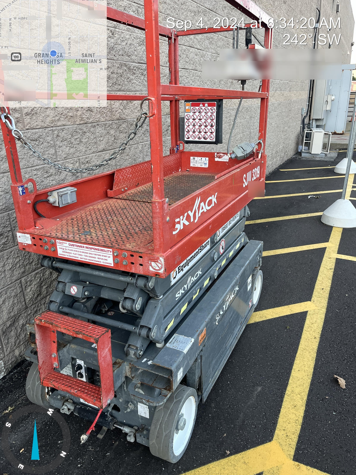 2017 Skyjack SJIII-3219 Standard Rental Specs