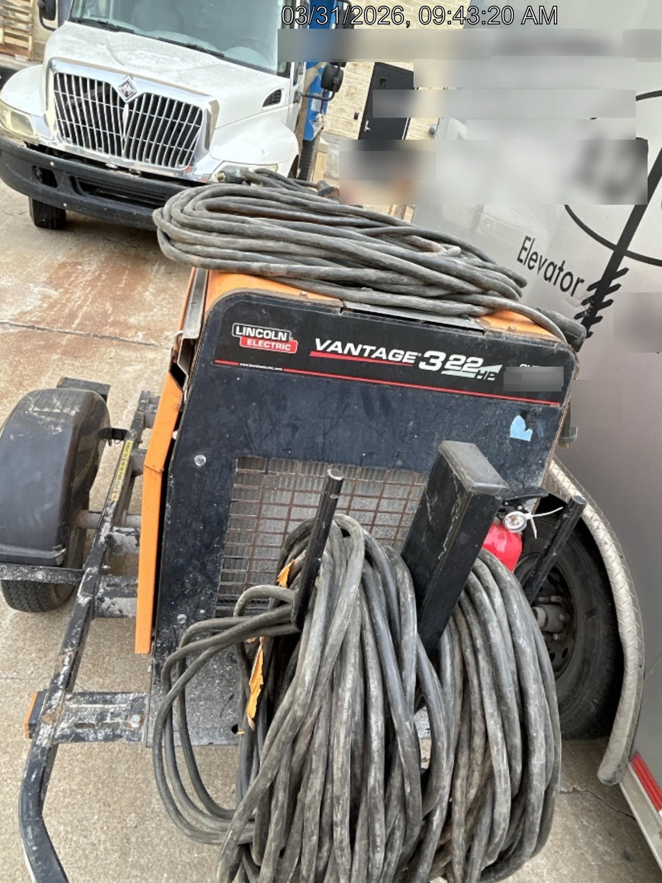 2021 Lincoln Electric Vantage 322 Vantage 322 Ready Pak 3 w/ Decals, ORANGE (includes trailer, cable rack, fender light kit) NO Telematics