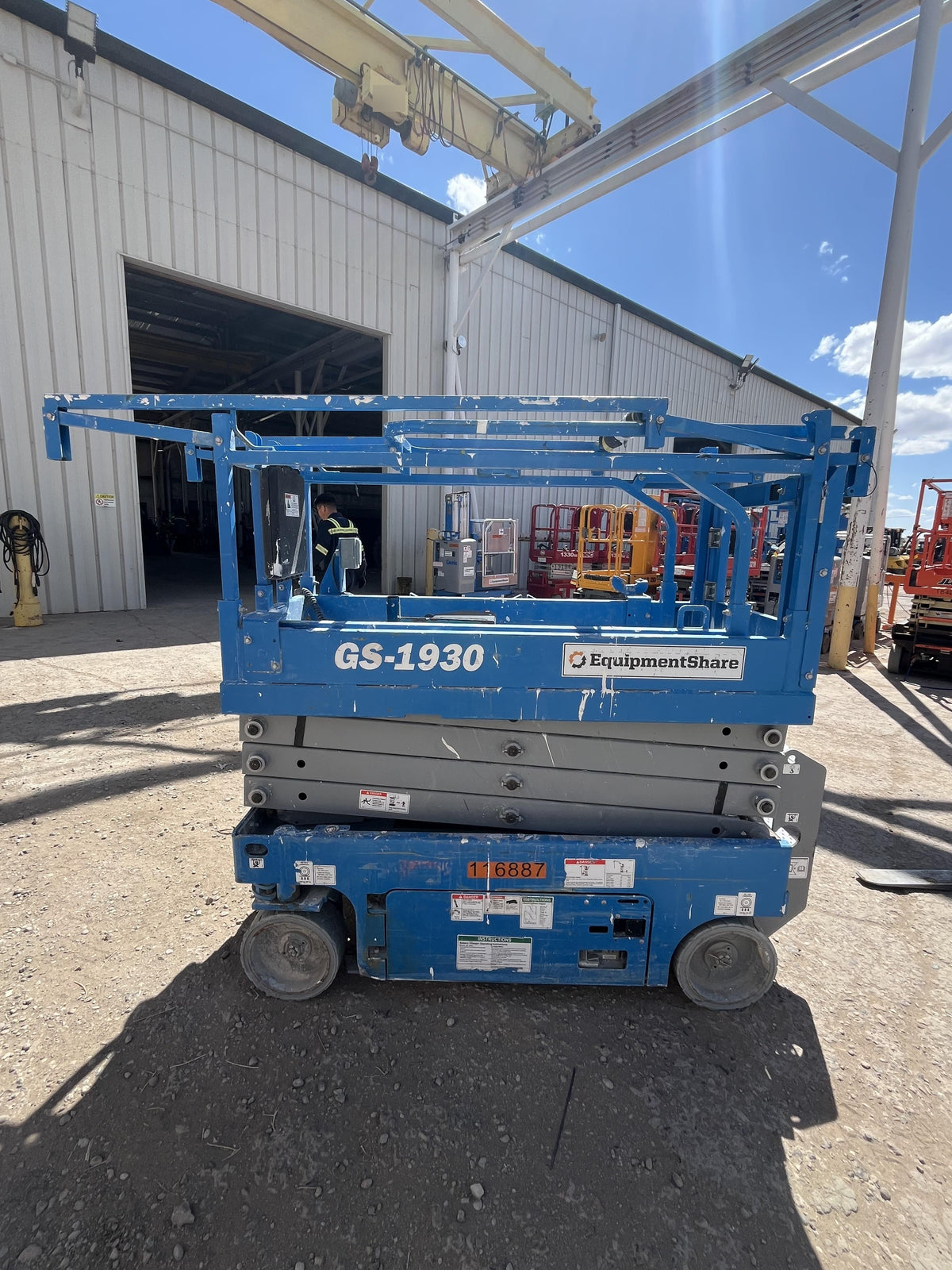 2020 Genie GS-1930 Solid Non Marking Tires, Beacon, Folding rails with half height swing gate