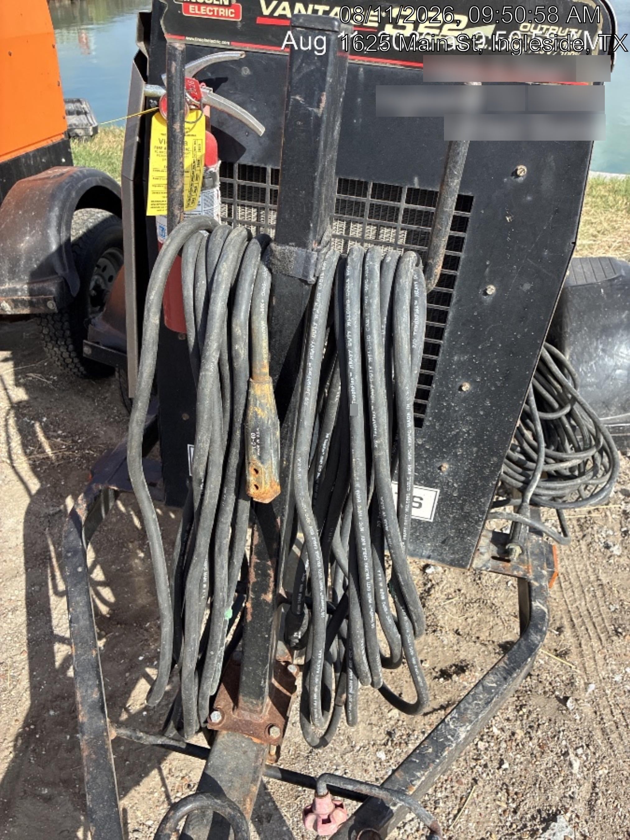 2019 Lincoln Electric Vantage 322 Welder Ready-Pak 3, Two wheel trailer, Fender and Light kit, Cable Rack