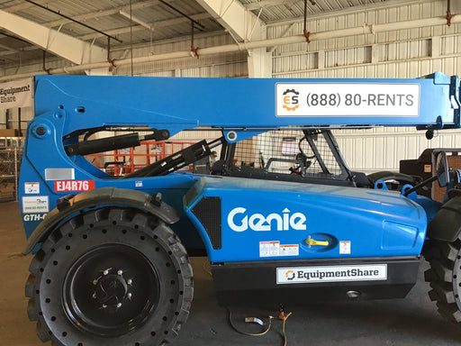 2019 Genie GTH-636 Canopy, Solid RT Tires, LED Work Lights, Beacon 60" QA Carriage, 48" Forks