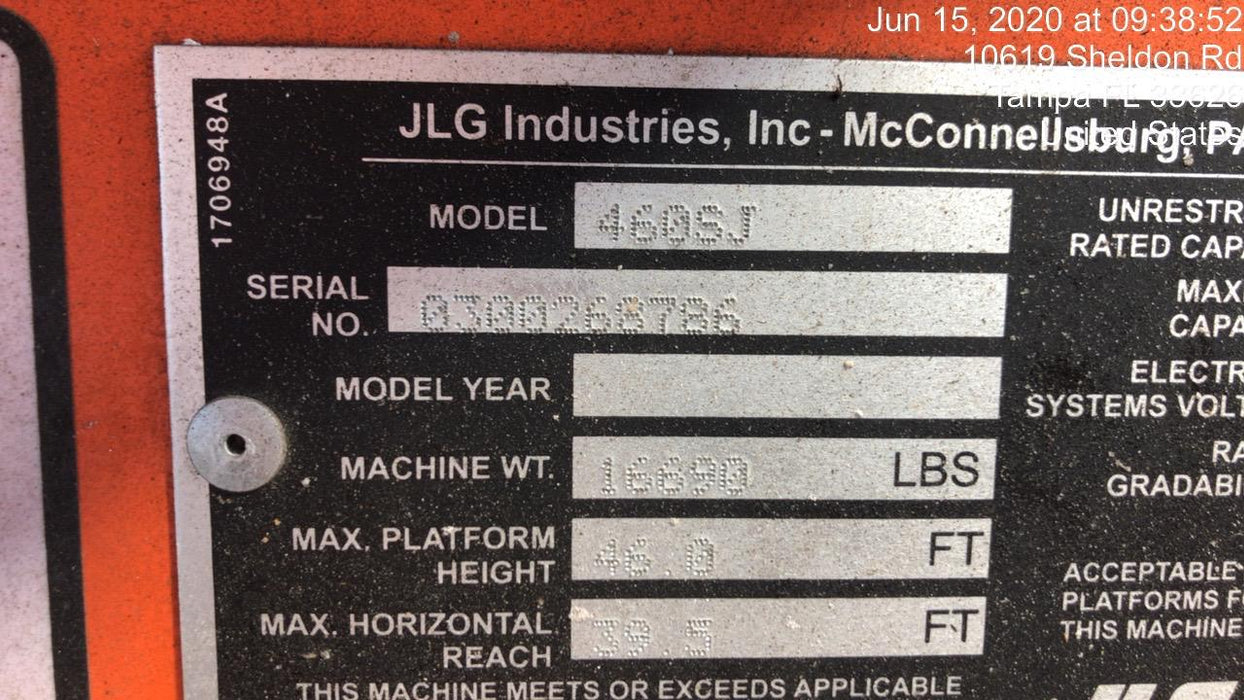 2020 JLG 460SJ