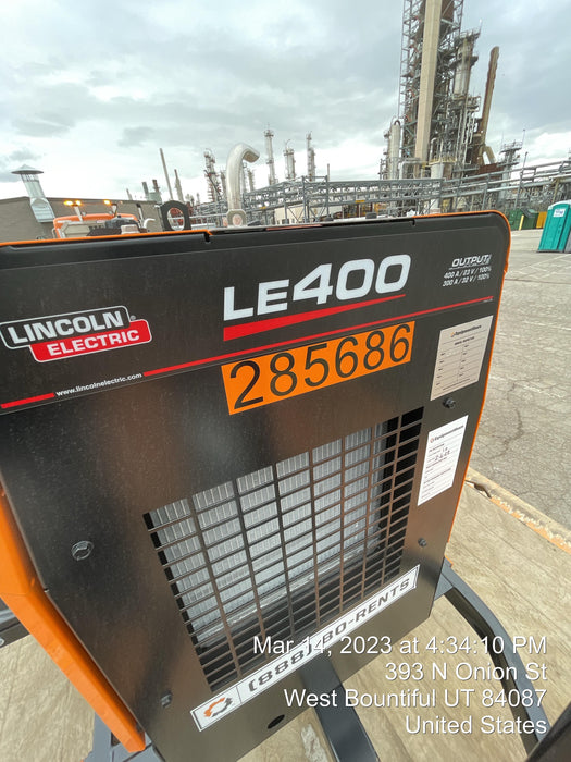 2022 Lincoln Electric LE400 Kubota V1505, Trlr, Cable Rack, Light Kit, ES Decals, T3