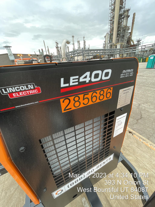 2022 Lincoln Electric LE400 Kubota V1505, Trlr, Cable Rack, Light Kit, ES Decals, T3