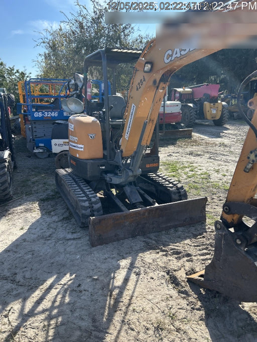 2018 Case CX37C ROPS, LONG ARM, RUBBER TRACKS, AUX HYD