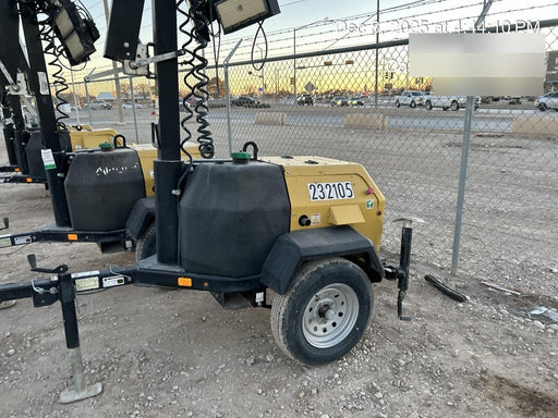 2022 Allmand NLV3GR (4) LED Light Fixture 350W, 23' Vertical Mast, 3kW Prime, Towable, Deep Sea L401, Leveling Jacks, Yanmar T4F 5.8hp