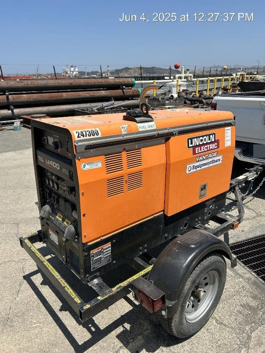 2022 Lincoln Electric LE400 Kubota V1505, Trlr, Cable Rack, Light Kit, ES Decals, T3