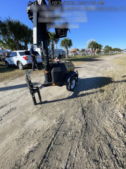 2022 Allmand NLV3GR (4) LED Light Fixture 350W, 23' Vertical Mast, 3kW Prime, Towable