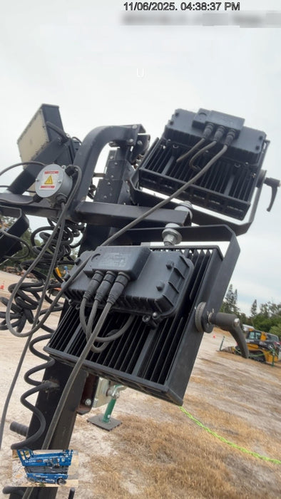 2022 Allmand NLV3GR (4) LED Light Fixture 350W, 23' Vertical Mast, 3kW Prime, Towable, Deep Sea L401, Leveling Jacks, Yanmar T4F 5.8hp