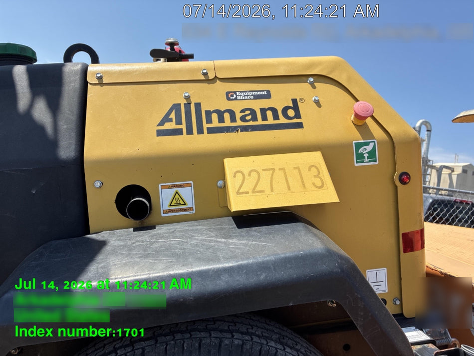 2022 Allmand NLV3GR (4) LED Light Fixture 350W, 23' Vertical Mast, 3kW Prime, Towable, Deep Sea L401, Leveling Jacks, Yanmar T4F 5.8hp