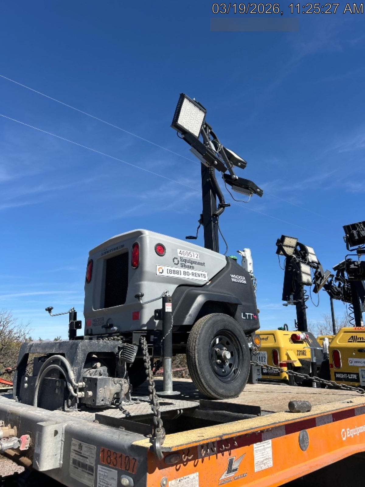2024 Wacker Neuson LTT4 Diesel, Kohler KDW702, Deep Sea Controller, Auto Start, LED 320W, Bypass Outlet, T3