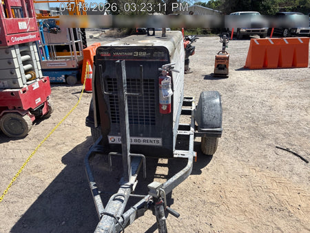 2019 Lincoln Electric Vantage 322 Welder Ready-Pak 3, Two wheel trailer, Fender and Light kit, Cable Rack