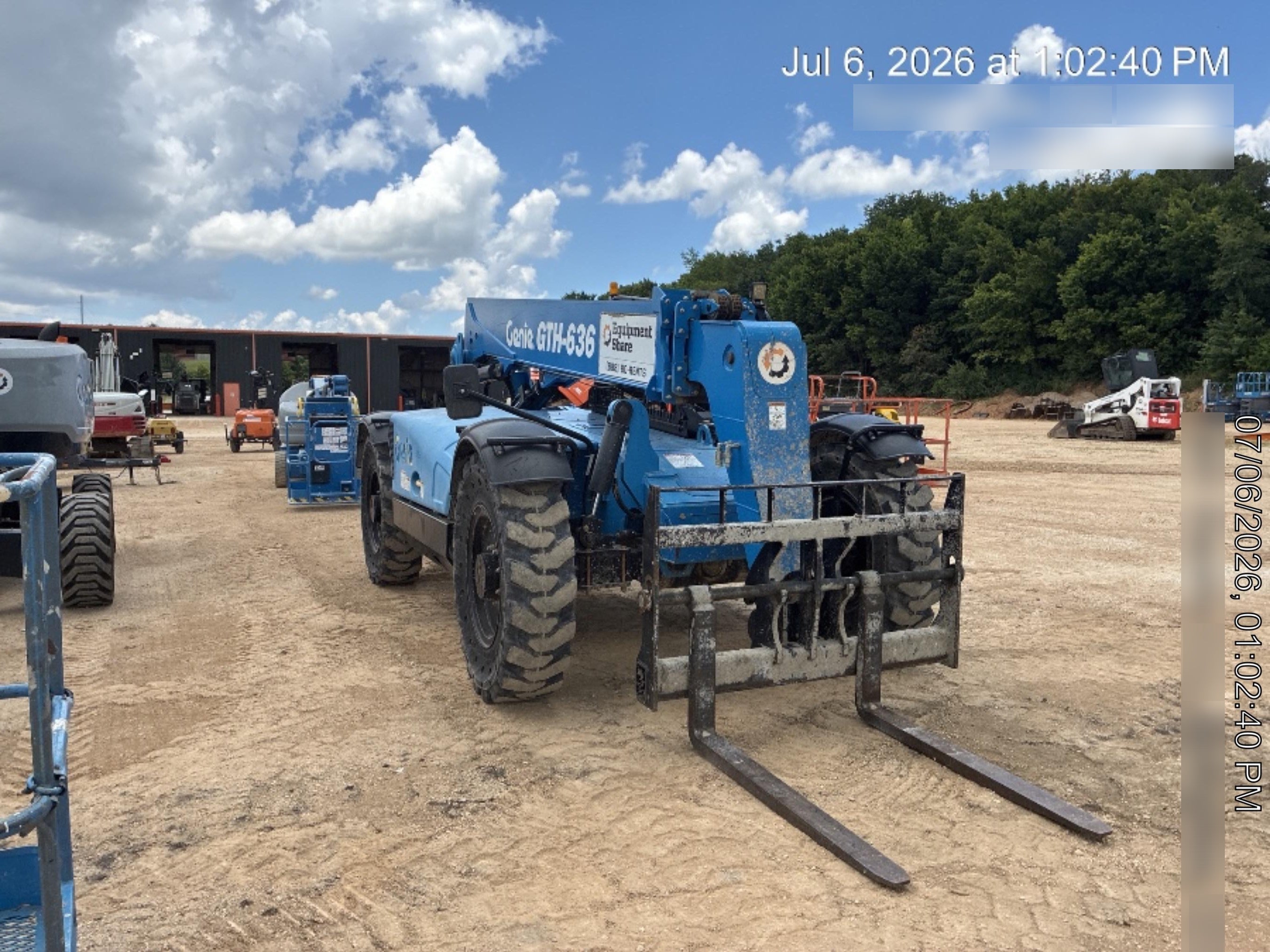 2018 Genie GTH-636 Genie GTH-636 w/Open ROPS, Work Lights, Solid Tires, RH Cab Mesh, Beacon, 48" Carriage and Forks