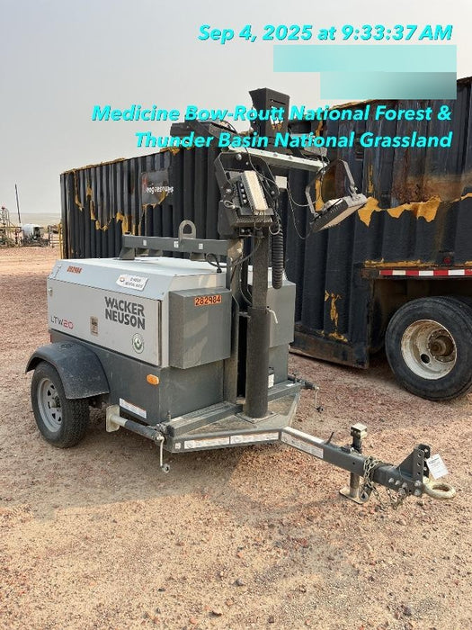 2022 Wacker Neuson LTW20Z1 Isuzu Dsl. Engine, 23' Mast, (4) 300W LED Lights, CWK, Programmable Dawn to Dusk, 360 Deg. Rotation, 57 Gal. Tank, Trailer Mounted