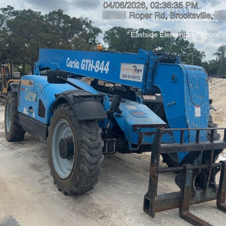 2018 Genie GTH-844 Genie GTH-844D w/Open ROPS, FF Tires, Work Light/Beacon, 60" Carriage and Forks