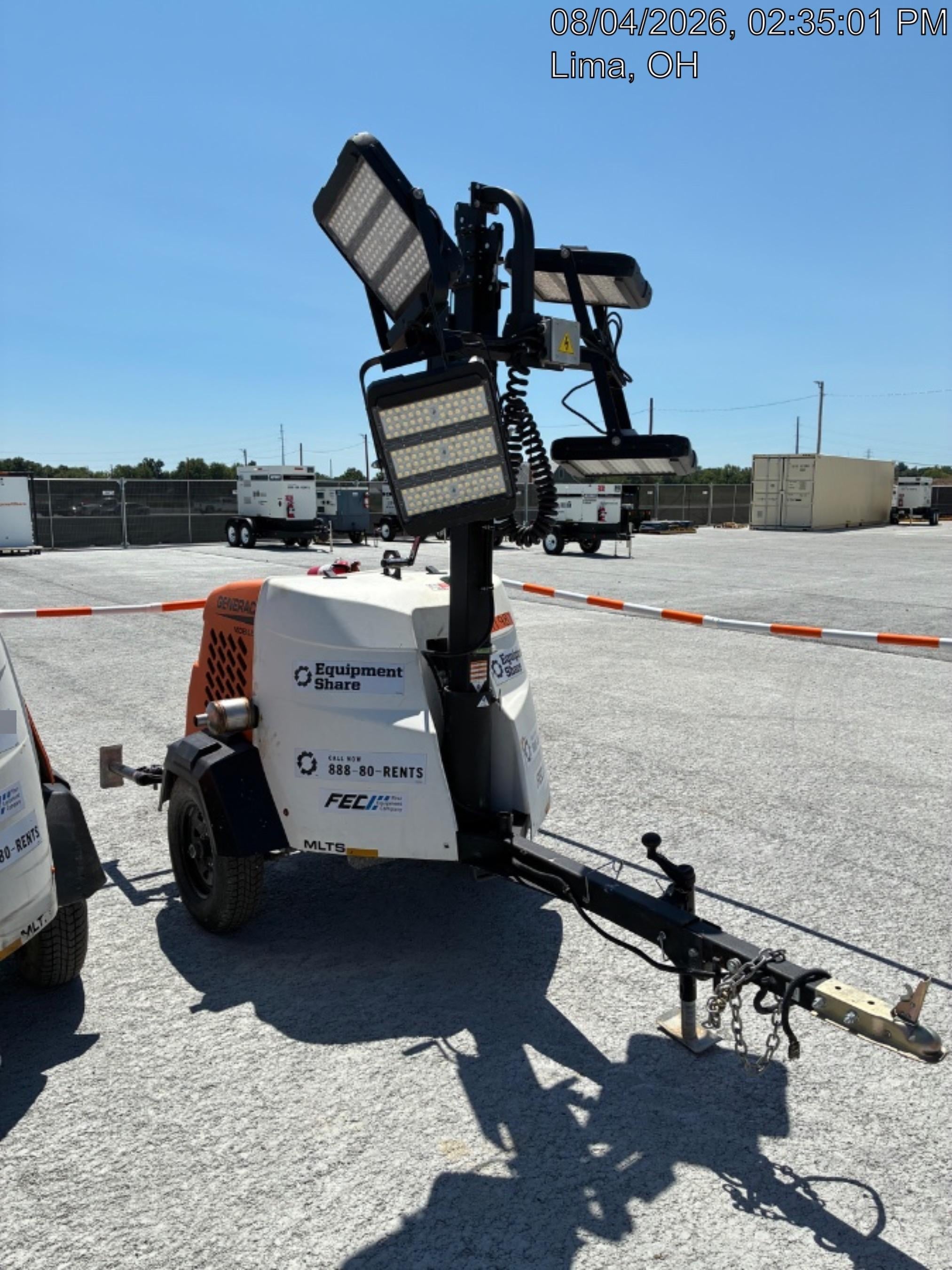 2024 Generac MLT2 Diesel, Flex Switch 120V Input, Powerzone Controller, 
(4) 320W LED Lights, 4kW Generator, 39.9 Gal Fuel Tank, 2" Ball, T3