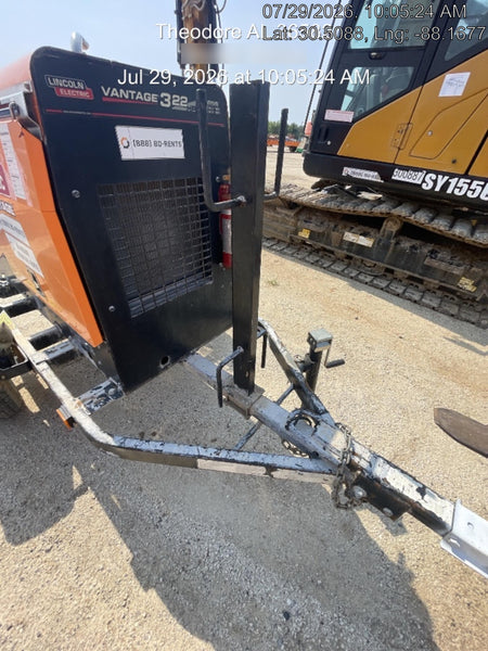 2021 Lincoln Electric Vantage 322 Vantage 322 Ready Pak 3 w/ Decals, ORANGE (includes trailer, cable rack, fender light kit) NO Telematics