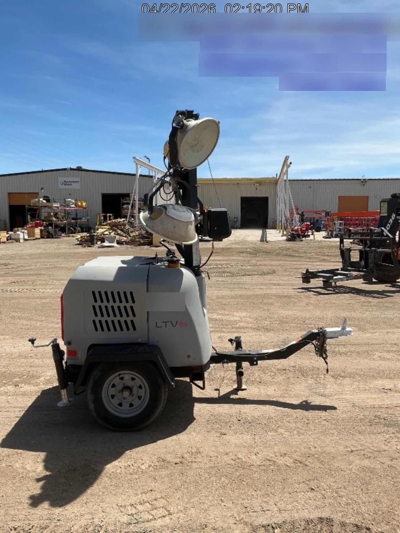2019 Wacker Neuson LTV6K-MH Power mast, 1100W MH
