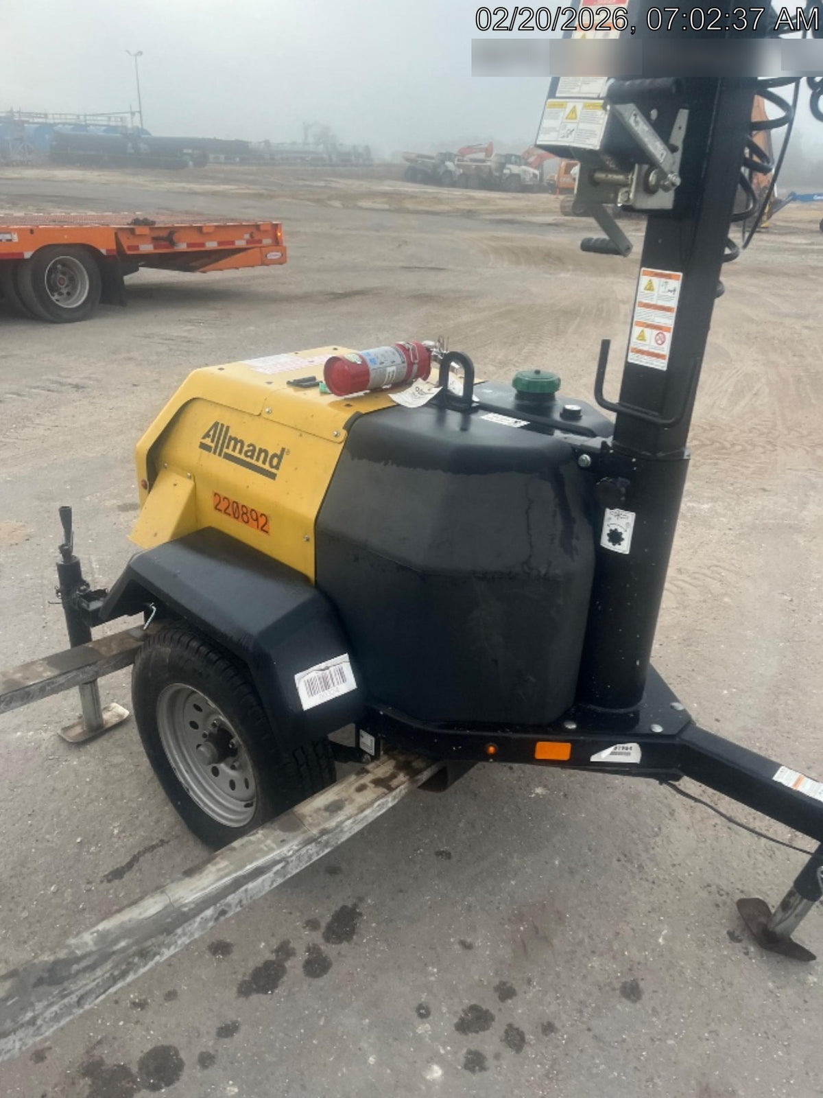 2022 Allmand NLV3GR (4) LED Light Fixture 350W, 23' Vertical Mast, 3kW Prime, Towable, Deep Sea L401, Leveling Jacks, Yanmar T4F 5.8hp