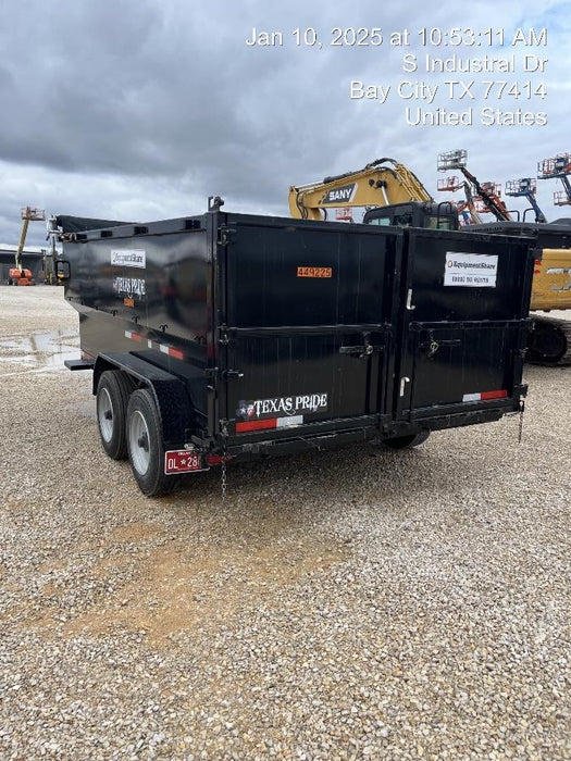 2025 TEXAS PRIDE TRAILERS 14'L x 7'W 5 Cu Yd Trunnion Hydraulic Dump