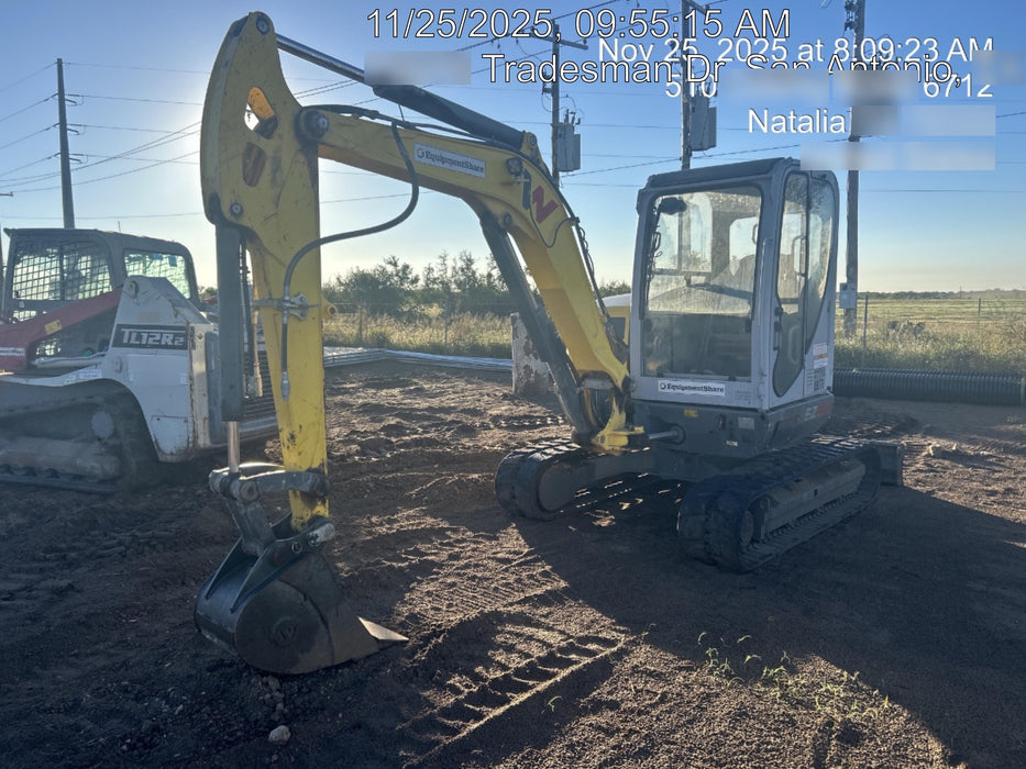 2018 Wacker Neuson EZ53 Wacker Neuson EZ53 12K Excavator, TRK,LGD,CAB,PC, Manual QC, Buckets: 30" , 18"